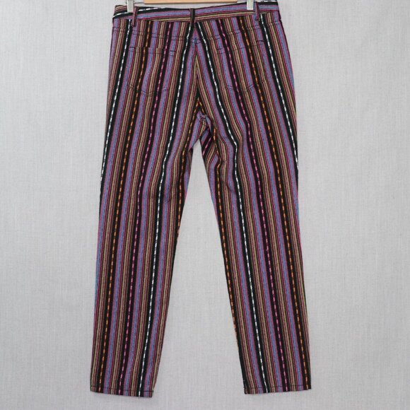 Philosophy Womens Size 10 Jeans Striped Colorful Woven Cotton Blend Pant. - Picture 4 of 11